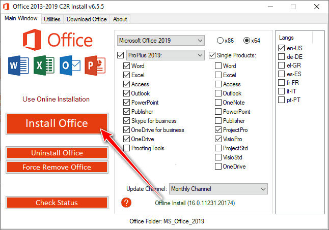 Office 2019 Pro crack